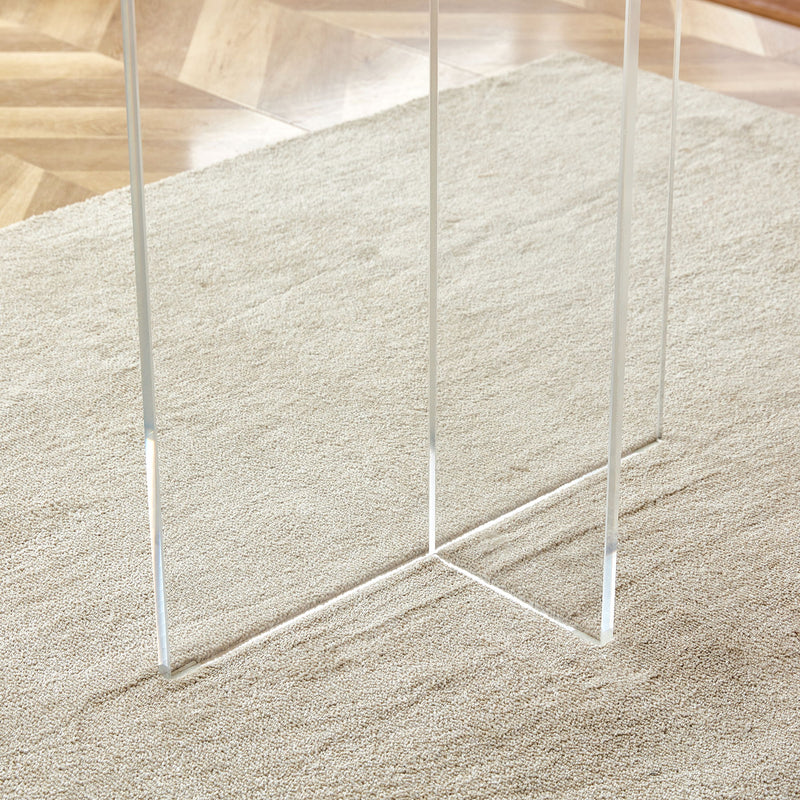 Modern Minimalist Wooden Table With Acrylic Legs