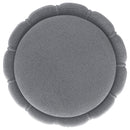 Round Upholstered Ottoman Pouf With Velvety Soft Upholstery