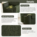 360° Swivel Accent Barrel Armchair With Side Pockets, Compact Design