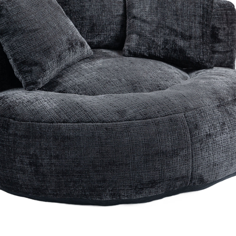 Lazy Sofa High Back Bean Bag Chair Couch With 3 Pillows