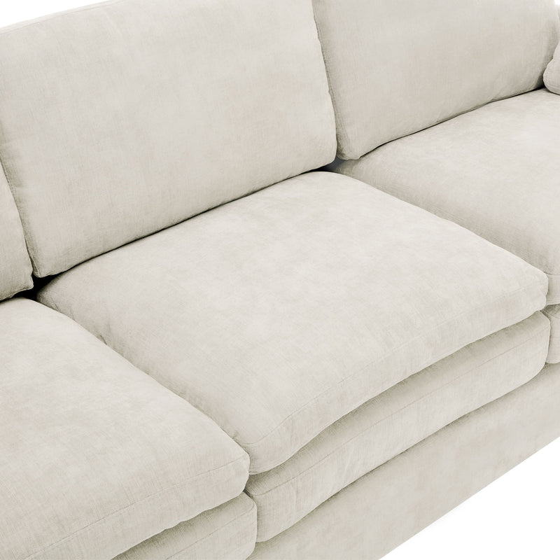 Cozy Upholstered 3 Seater Sofa Plush Cushion For Living Room
