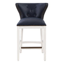 Macon - Counter Stool With Accents - Dark Blue