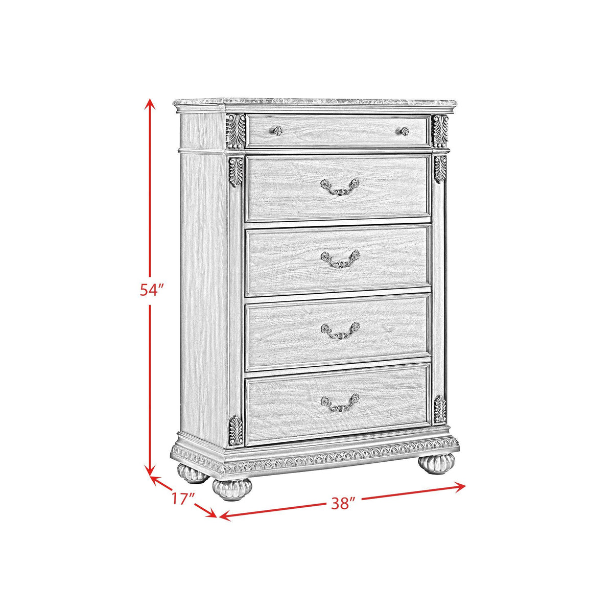 Cadenza Chest in Brown by Elements International, view 4