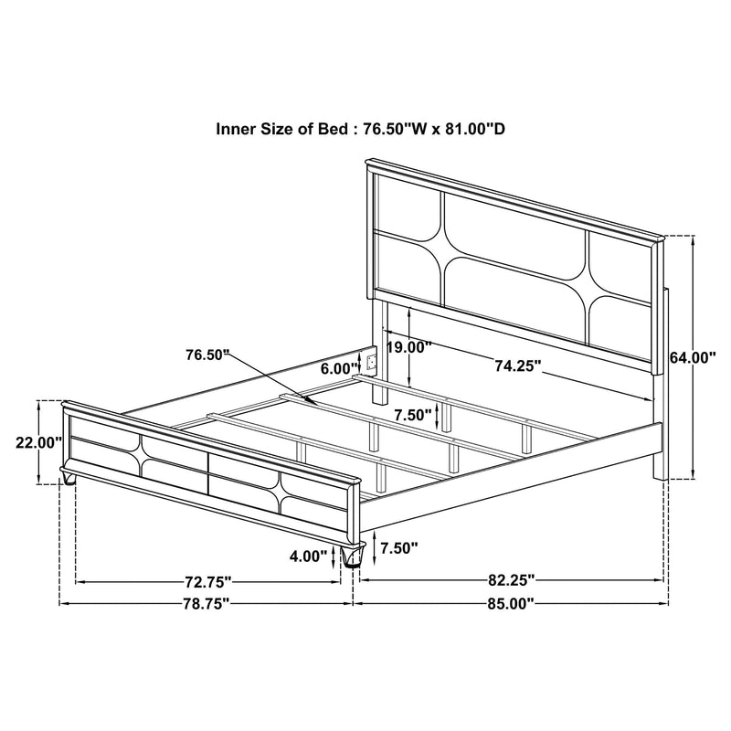 Olivia - Panel Bed LED Headboard