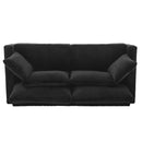Modern Corduroy Loveseat Sofa With 4 Pillows