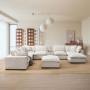 Marisa - Modular RF Loveseat With 2 Pillows - Beige Boucle