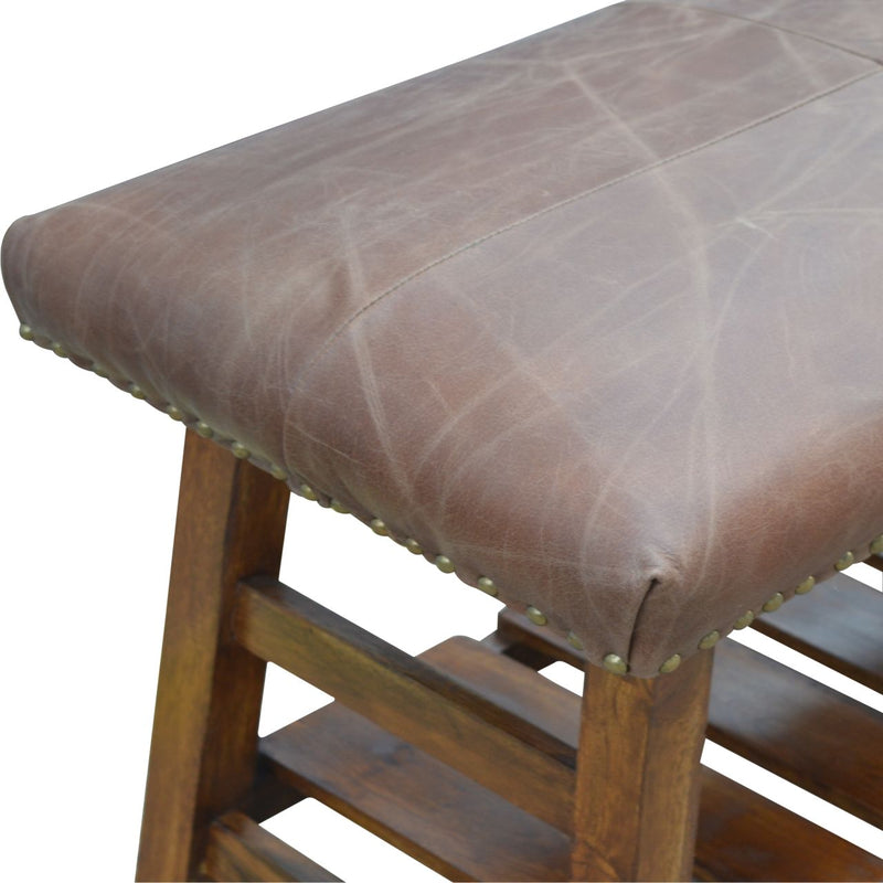 Buffalo - Hide Hallway Bench - Brown