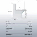 1 Piece Toilet With Dual Flush & Rimless Bowl - Glossy White