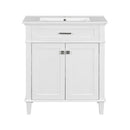 Bathroom Vanity With Ceramic Basin, Soft Close Door And Adjustable Shelves