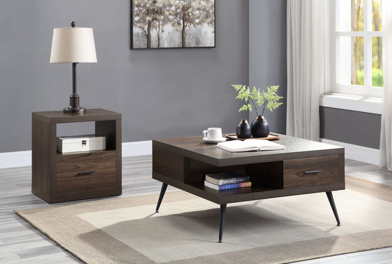 Harel - Coffee Table - Walnut Finish - 17"