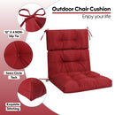 2 Piece High Back Patio Chair Cushion Set