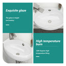 Modern Aesthetic Rectangle Wall Mount Bathroom Sink With Single Faucet Hole