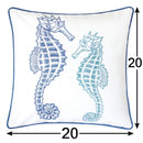 Seahorses Pillow Cover With Matching Back