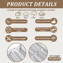 Modern Long Table, UV Resistant And Rust Proof, Pp Tabletop, UV Resistant Powder Coated Metal Legs - Snow White