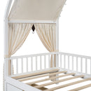 Bed With Arched Roof And 2 Drawers