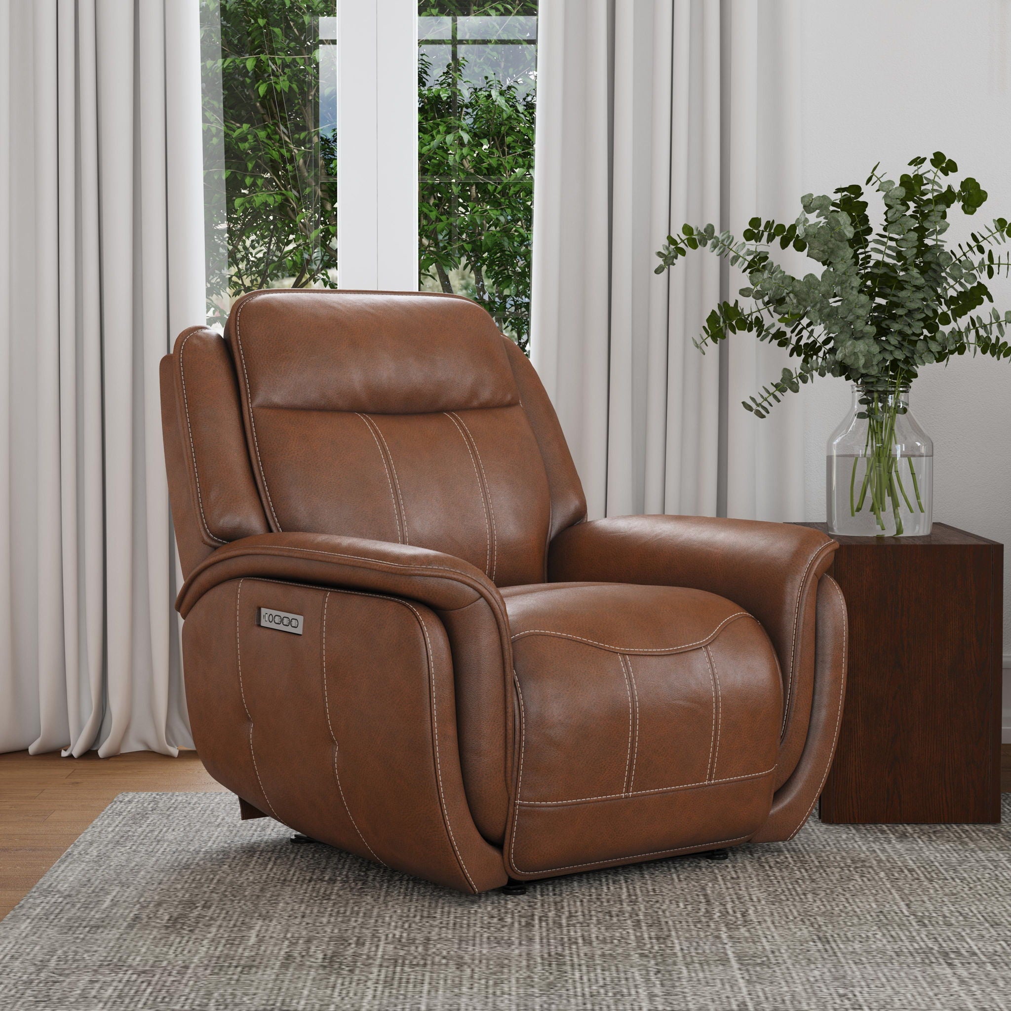 Swift - Power Recliner With Power Headrest & Lumbar - Hazelnut