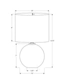 Contemporary Lighting, Table Lamp, Resin, Ceramic - Cream