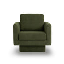 360° Modern Swivel Accent Chair Round Armchair, Thick Padded Single Lounge Sofa Upholstered Comfy