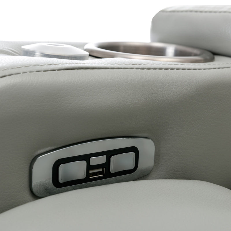 Power Motion Recliner Electric Power Recliner With USB Charging Port, Hidden Arm Storage, Convenient Cup Holder And Bluetooth Speaker