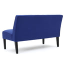 Contemporary Loveseat With Upholstered Fabric And Birch Wood Legs