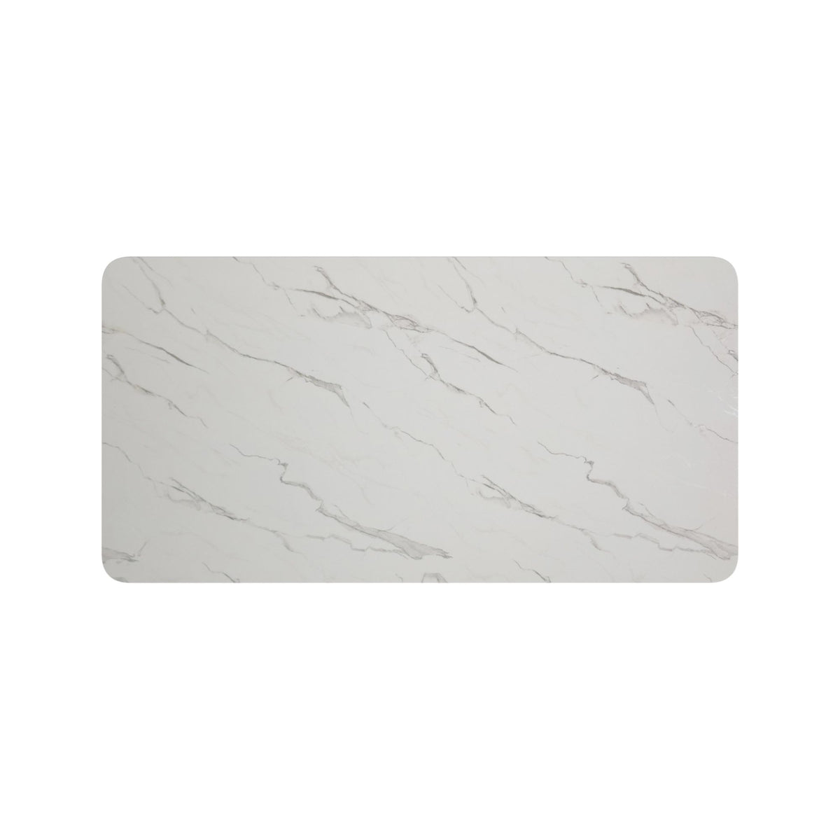 Marlene Dining Table With White Faux Marble Top in White by Elements International, view 5