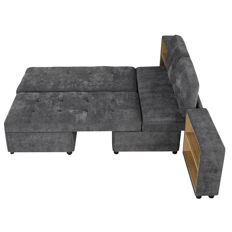 Versatile Modular Free-Combined Sofa With 2 Storage Racks