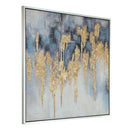 Modern Oil Painting, Square Framed Wall Art For Living Room Dining Room Office - Multicolor