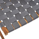 Solidago - Outdoor And Strapping Belt Folding Chairs, (Set of 2) - Black / Brown