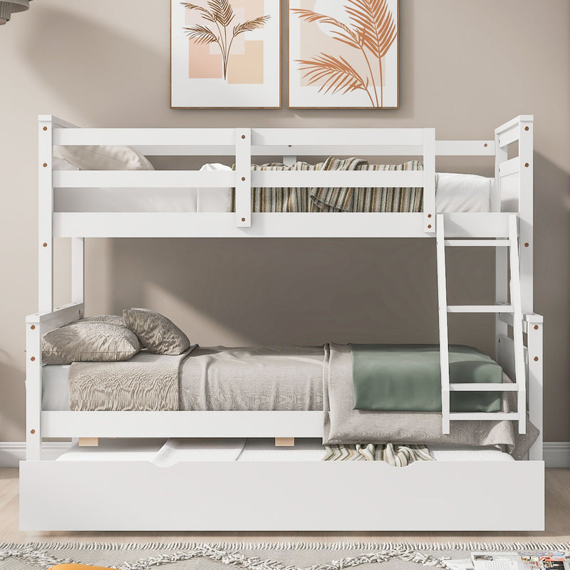 Bunk Bed With Ladder And Safety Guardrail