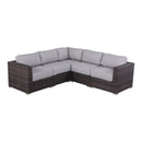 Luxurious Wicker Patio Sectional With Weather Resistant Sunbrella Cushions