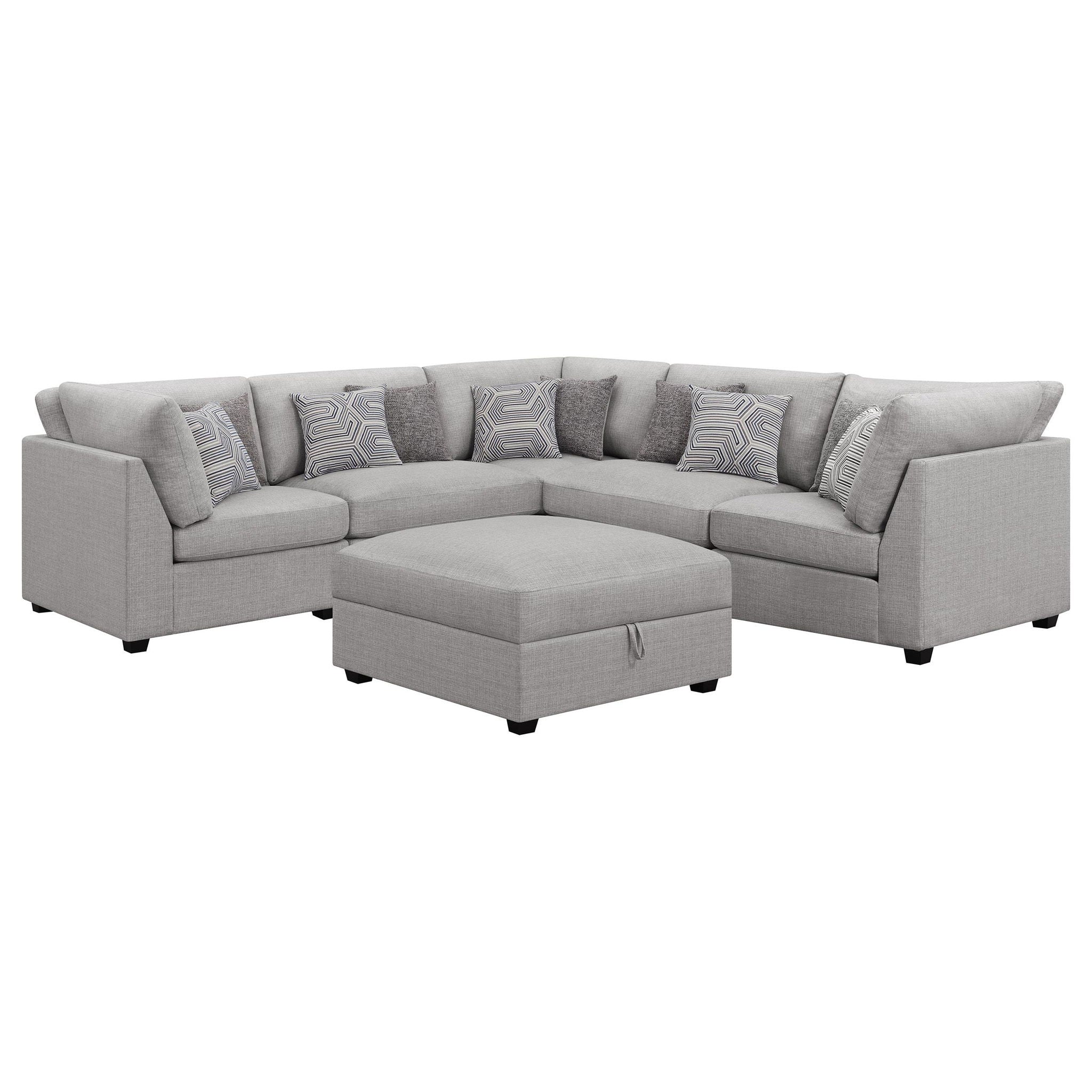 Cambria 6-piece Upholstered Modular Sectional Sofa Grey