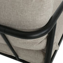 Leora - Modern Minimalist Round Tube Sofa Chair With Cushions - Beige / Black