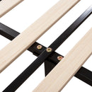 Full Size Storage Bed Velvet Upholstered Platform Bed with a Big Drawer - Beige