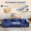 Convertible Floor Sofa Bed, Boneless Modular Sectional Sofa For Living Room