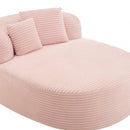 Modern Chaise Lounge Sofa Boneless Couch With Supportive Pillows
