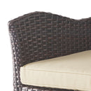 Outdoor Modern Rattan Swivel Barstool With Tapered Legs - Beige / Multibrown