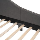 Upholstered Daybed With Headboard And Armrest, Support Legs