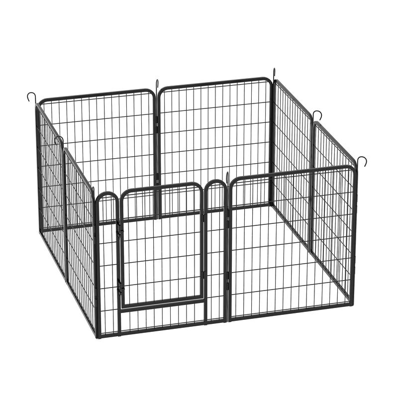 Heavy Duty Metal Playpen With Door, Dog Fence Pet Exercise Pen For Outdoor, Indoor