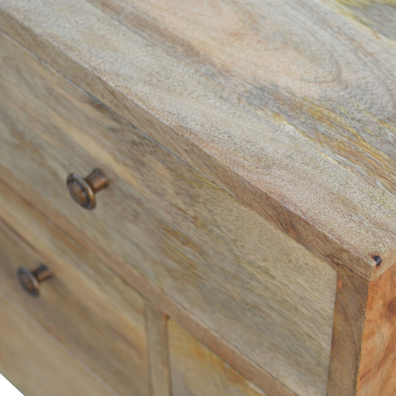 Nordic Style 4 Drawer Multi Nightstand - Oak