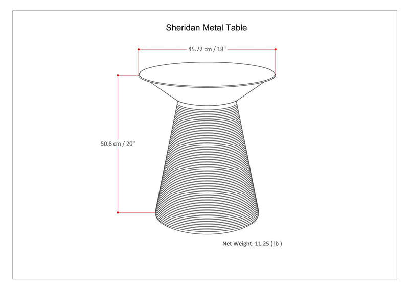 Sheridan - Handcrafted Metal Accent Table