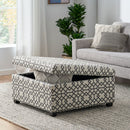 Richmond - Storage Ottoman With Unique Pattern And Ample Storage - Gray