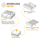 Modular L Shaped Floor Living Room Sofa Set With 6 Pillows