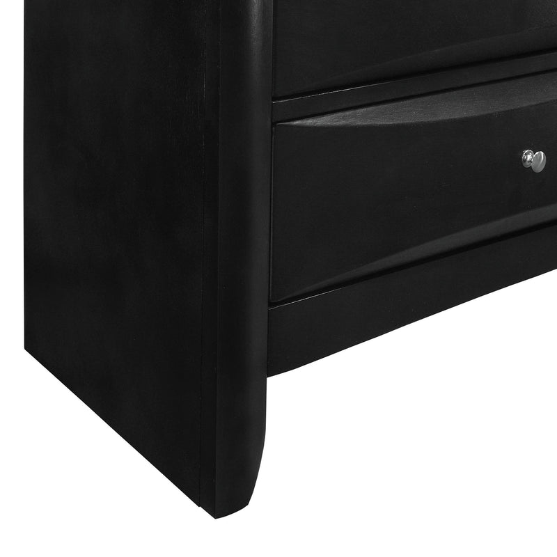 Emily - 3-Drawer Nightstand - Black