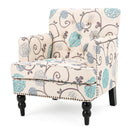 Vitality - Club Chair With Button Tufted Diamond Stitching And Turned Legs