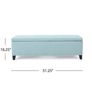 Contemporary Storage Ottoman Bench With Polyester Upholstery