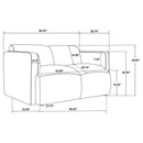 Dorset - Fabric Upholstered Round Track Arm Loveseat