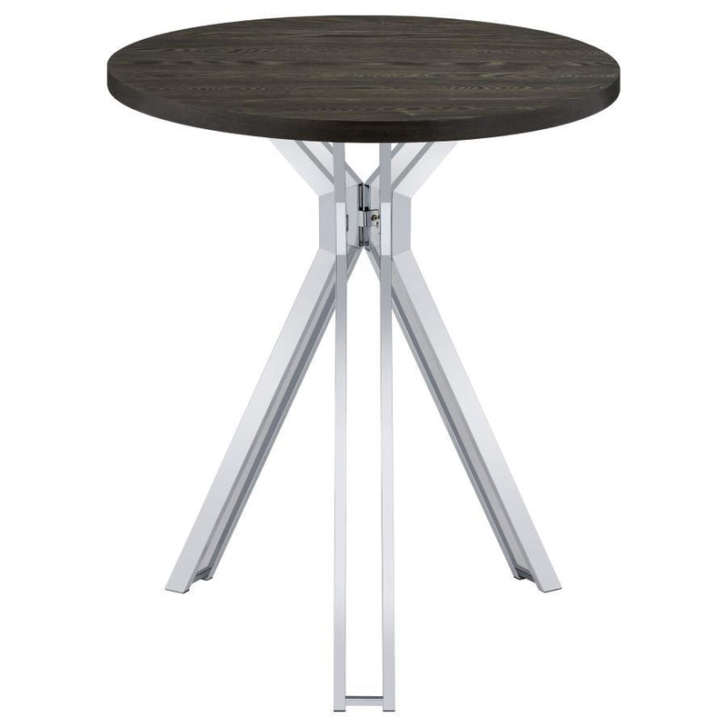 Edgerton - Round Pub Height Bistro Bar Table - Dark Oak