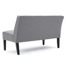Contemporary Loveseat With Upholstered Fabric And Birch Wood Legs