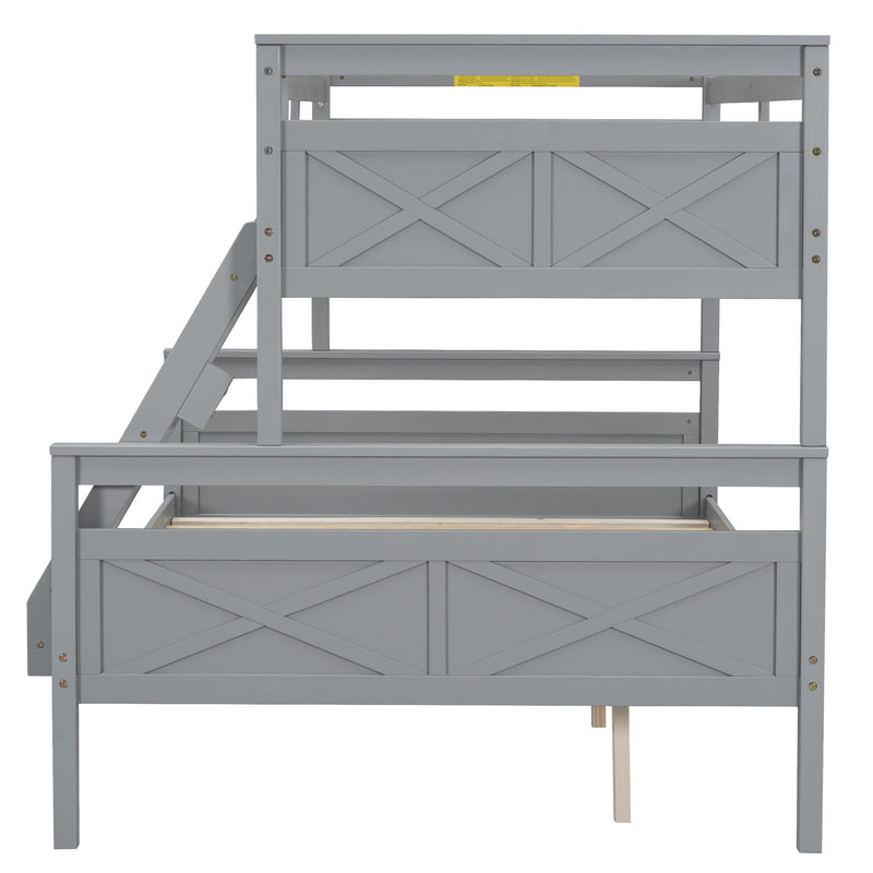 Bunk Bed With Ladder And Safety Guardrail