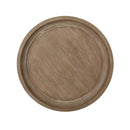 Rustic French Country Accent Table With Hourglass Firwood Base And Lipped Top